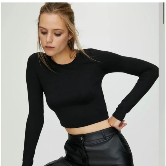 ARITZIA Georgia long sleeve crop top, Wilfred Free - Picture 4 of 5